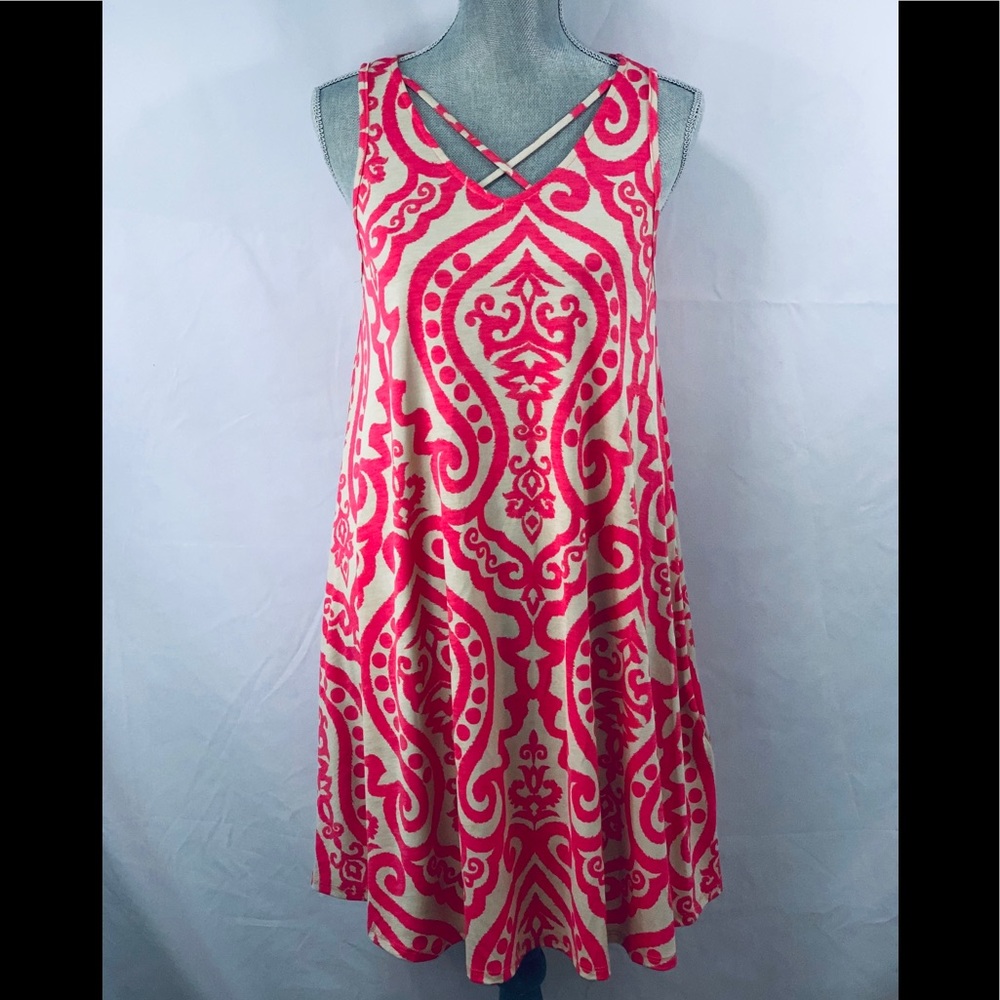 Bellamie crisscross front swing dress with pockets